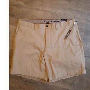 Michael Kors Slim Fit Khaki Chino Stretch Shorts size 36 NEW Preppy Neutral